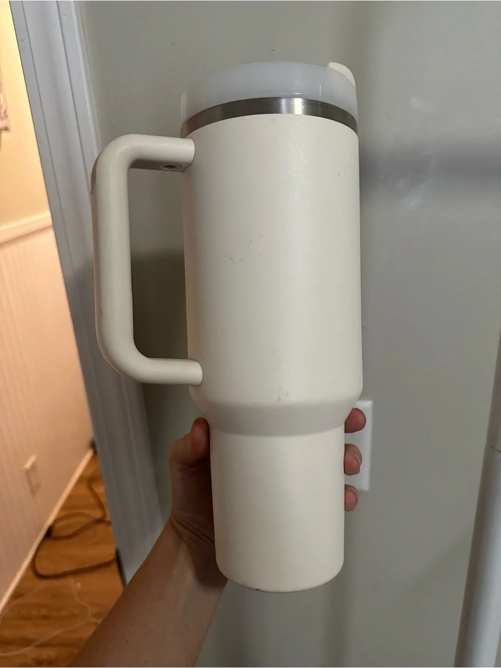 Stanley white 40oz water tumbler
